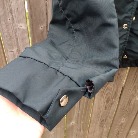 Vintage 60s Nylon Workwear Jacket Snap Front 43" Chest Mechanic Farmer - Picture 4 of 10